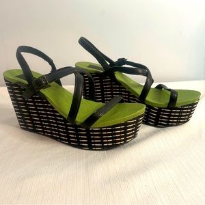 Pedro Gracie Dalia Vacchetta Wedge Shoes Suze 11.5US/42EU New Condition Spain